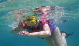 Helen snorkeling