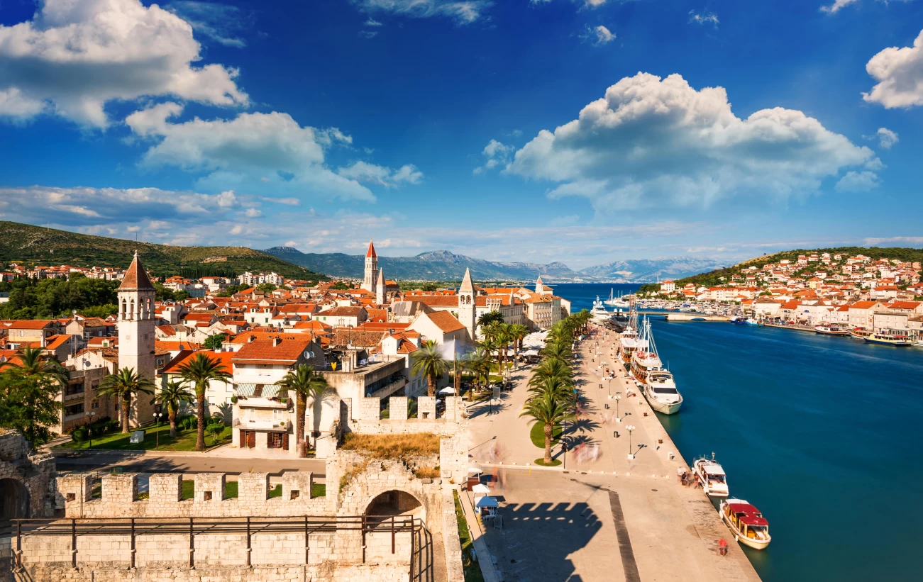 Beautiful view from Trogir fortress, Croatia
