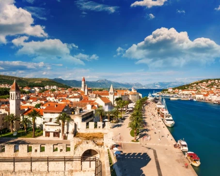 Beautiful view from Trogir fortress, Croatia