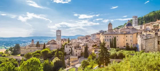 Panoramic view of the historic town of Assisi