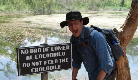 Dangerous Crocodile on site...Tikal