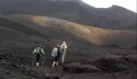 hiking the lava field, Volcan Chico