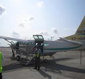 The plane we took from Belize City to Dangria.