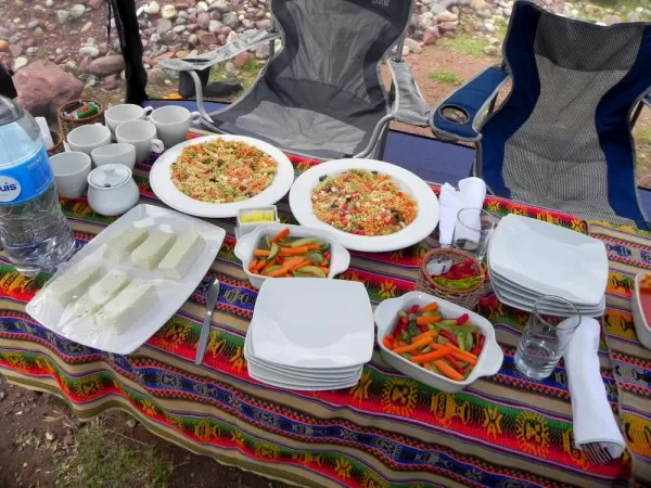 Lunch on the river's edge.  