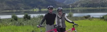 Biking around Lake Piuray