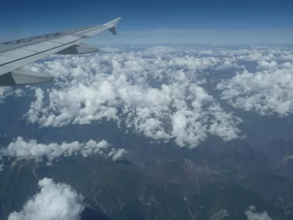 Flying into Peru