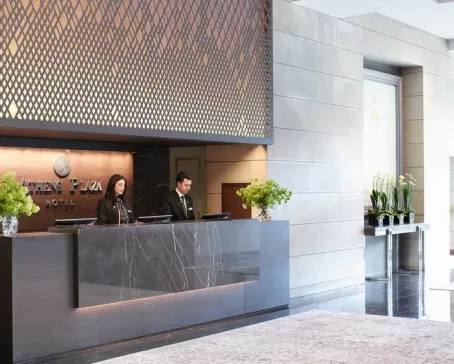 Hotel Entrance and Reception Area