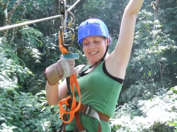 Melissa on the Canopy Tour