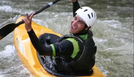 Kayak guide on the Rio Sarapaqui