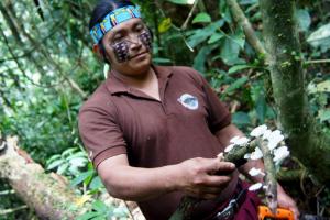 Our amazing guide, Simone, from the Achuar community in the Ecuadorian Amazon.  Did I tip?  You betcha.