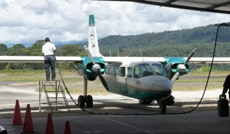 Our plane at Shell - to Kapawi