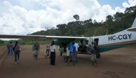 Landing strip in Achuar community