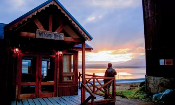 Sunset in Weskar Lodge Porch