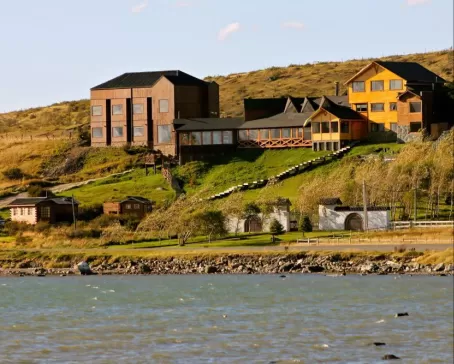 View of the Weskar Lodge in Puerto Natales