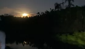Full moon at Sani -- it was stunning
