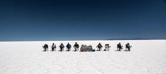 The largest salt flat in the world, Uyuni in Bolivia