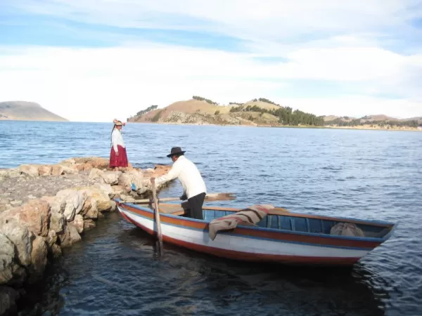 Our host and hostess on Ticonata Island - Lake Titicaca
