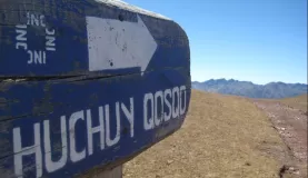 Over and down to Huchuy Qosqo ("Little Cusco")