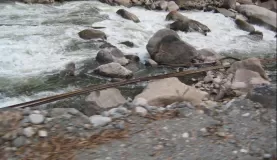 Lost railroad ties from the mudslide of 2009