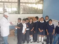 6Th grade students with teacher                           