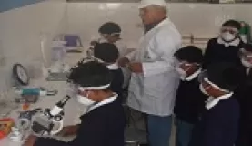 Students attending a class