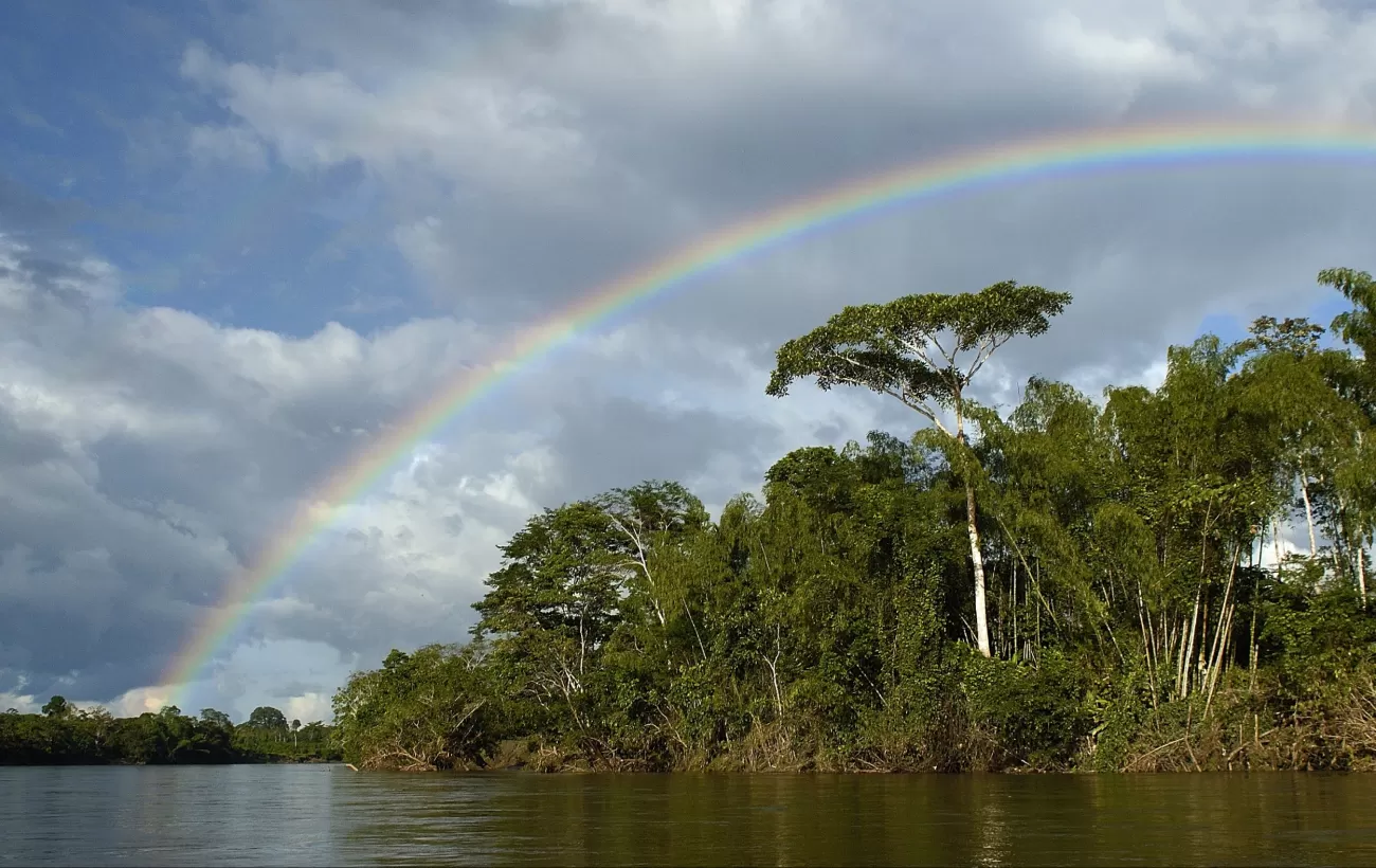 Huaorani Lodge rainbow