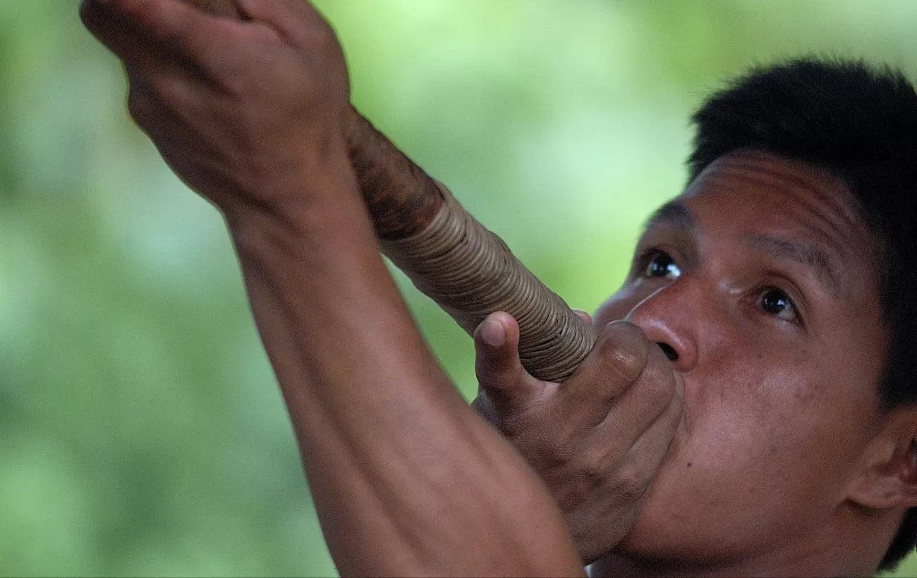 Blow darts are used for hunting in the Huaorani Community