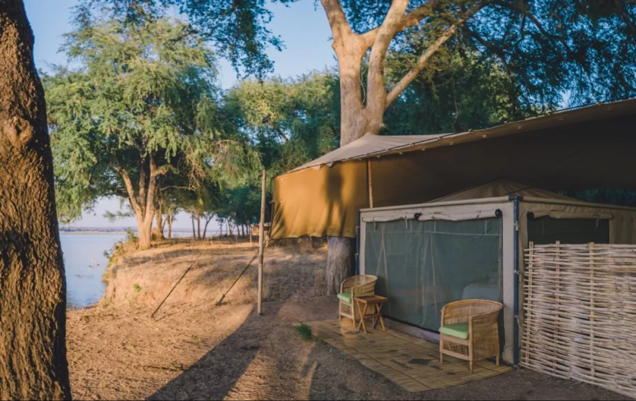 comfortable tented camp