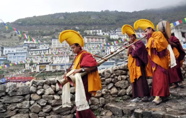 Monks in Namche