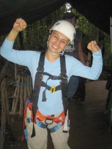 Getting ready to tackle the zipline!