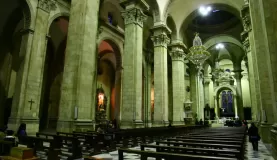 The beautiful interior of the cathedral 