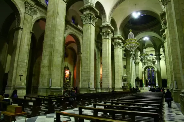 The beautiful interior of the cathedral 
