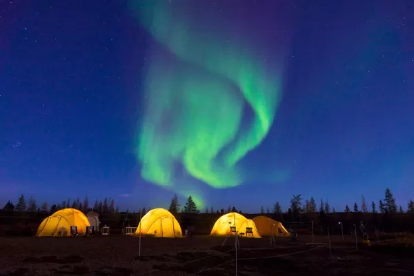 Northern Lights in Tundra camp