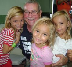 Volunteering with the local children