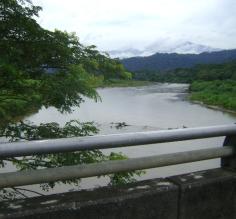 Crossing the river in Costa Rica