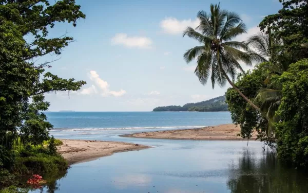 A peaceful lagoon on the island of Bougainville, Papue New Guinea