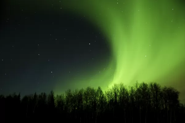 Brilliant lights of Aurora Borealis.