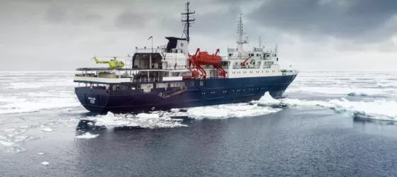 M/V Ortelius with Helicopter