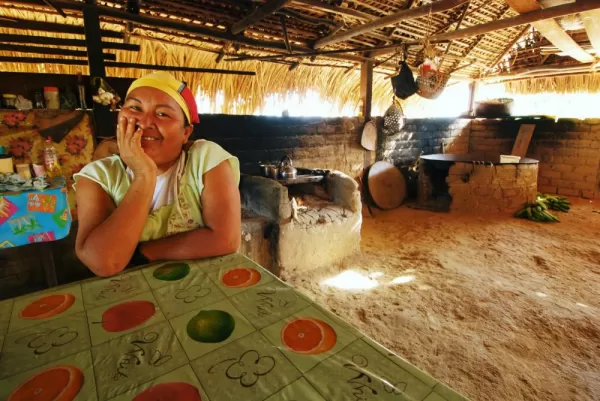 Local woman in her home
