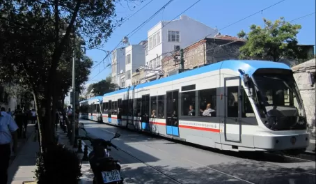 The tram in Istanbul - Very easy to use!