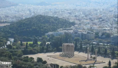 Temple of Olympian Zeus, viewed from the Acropolis