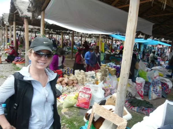 At the market in Peru