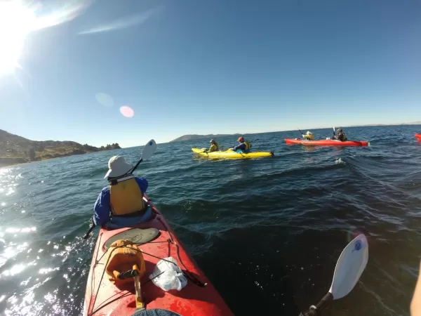 Kayaking in Lake Titicaca