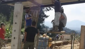 construction of the patio roof