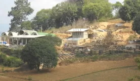 mid-contruction of the school