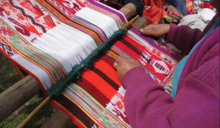 Maria is part of the Weaving Cooperative.  