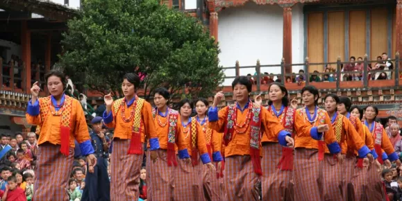 Cultural show in Bhutan