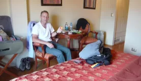 relaxing at the Taypikala hotel in Cusco