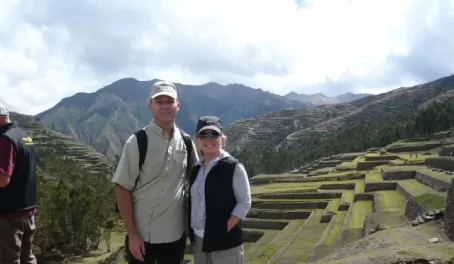 at the ruins in Peru