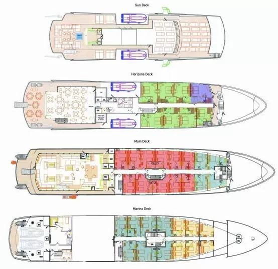Deck plan for the Variety Voyager.